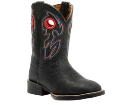 Justin® Big Kid's Bowline Western Boots - Black