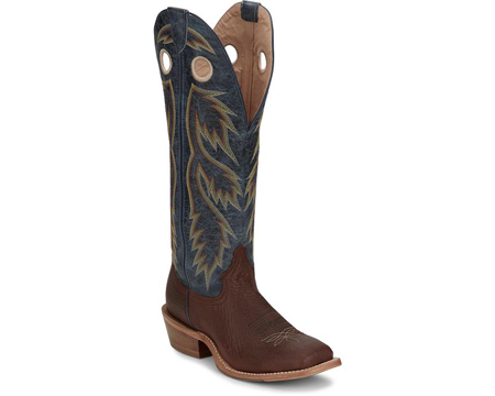 Justin® Men's Merrit Buckaroo Western Boots - Cognac Brown