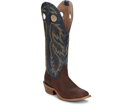 Justin® Men's Merrit Buckaroo Western Boots - Cognac Brown