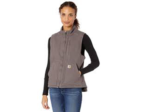 Carhartt® Women's Sherpa Relaxed Fit Lined Vest - Taupe Grey