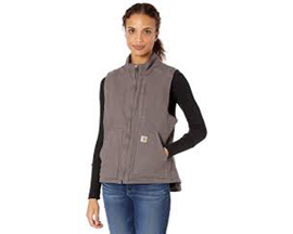Carhartt® Women's Sherpa Relaxed Fit Lined Vest - Taupe Grey