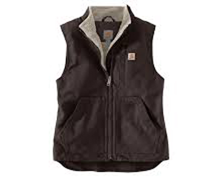 Carhartt® Women's Sherpa Relaxed Fit Lined Vest - Dark Brown