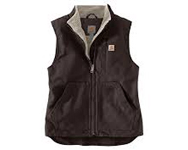 Carhartt® Women's Sherpa Relaxed Fit Lined Vest - Dark Brown