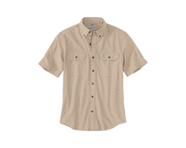 Carhartt® Men's Chambray Loose Fit Midweight Short Sleeve Shirt - Dark Tan Chambray