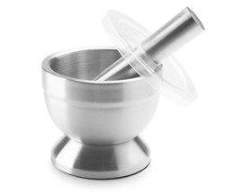 Mortar & Pestle - Stainless Steel with Cover