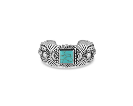 Flourished Turquoise Cuff Bracelet