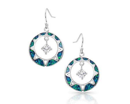 Aztec Opal Sun Earrings