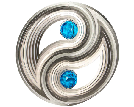Spinfinity Designs Wind Spinner-Supreme Crystal Ying Yang