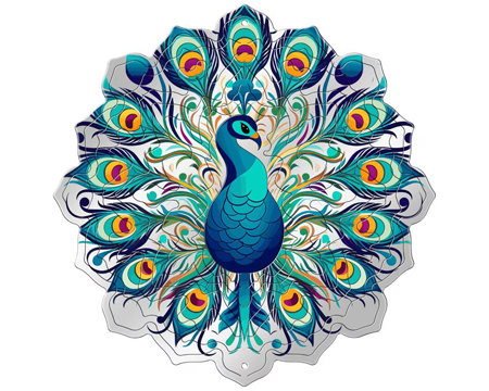 Spinfinity Designs Wind Spinner- Vivid 12" Peacock
