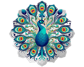 Spinfinity Designs Wind Spinner- Vivid 12" Peacock