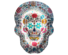 Spinfinity Designs Wind Spinner- Vivid 12" Sugar Skull