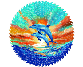 Spinfinity Designs Wind Spinner- Vivid 12" Dolphin