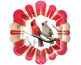 Spinfinity Designs Wind Spinner - Vivid 12" Cardinals