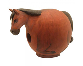 Songbird Essentials® Gord-O Bird House - Brown Horse