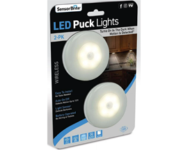 Sensor Brite Pack of 2 Battery Operated LED Puck Night Light