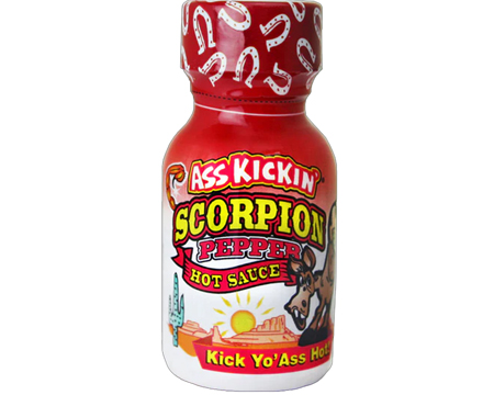 Ass Kickin' Scorpion Pepper Mini Hot Sauce .75 oz