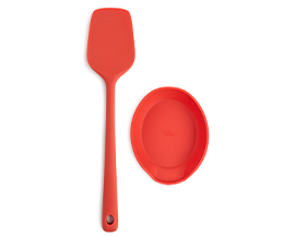 2pc Spat & Spoon Rest Red