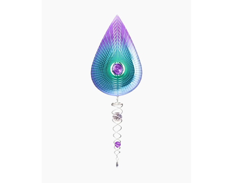 Mini Crystal Purple Wind Spinner