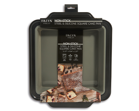 Square Cake Pan W/ Liners - Smoke