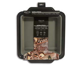 Square Cake Pan W/ Liners - Smoke