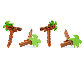 Set Of 4 Figural Beach Stakes 