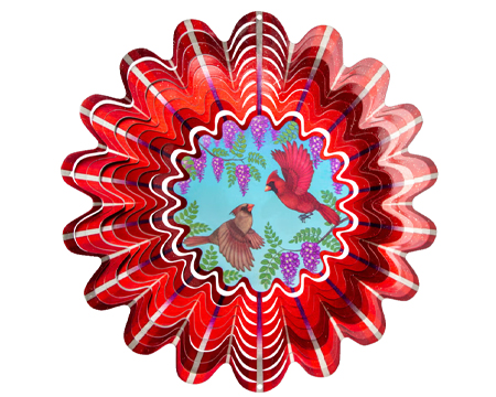 Animated Cardinals Wind Spinner