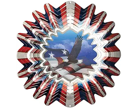 Animated Patriotic Wind Spinner