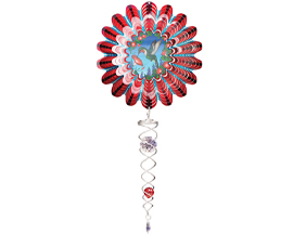 Animated Mini Red Hummingbird Wind Spinner