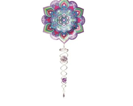 Mini Mandala Lotus Wind Spinner