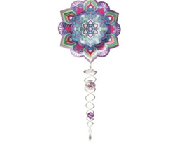 Mini Mandala Lotus Wind Spinner