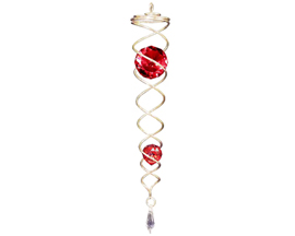 Spiral Twister - Gold/Red Crystals