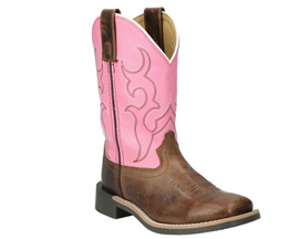 Smoky Mountain® Kids Jasmine Square Toe Boots - Pink