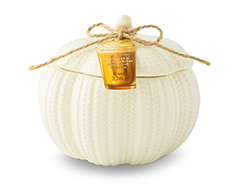 Ceramic Pumpkin Soap Dispenser - White