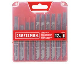 Craftsman® 12 Pc. High Carbon Steel T-Shank Jig Saw Blade Set