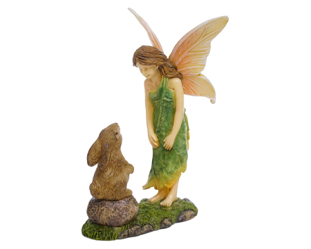 Fairy Chatting With Neighbor Statue