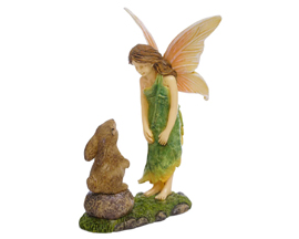 Fairy Chatting With Neighbor Statue