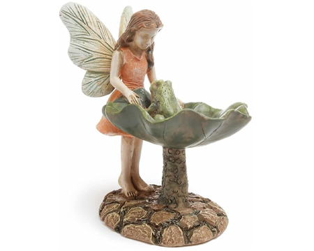 Fairy With Frog Statue