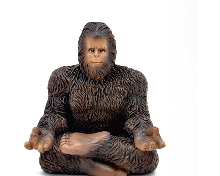 Meditating Bigfoot Figurine