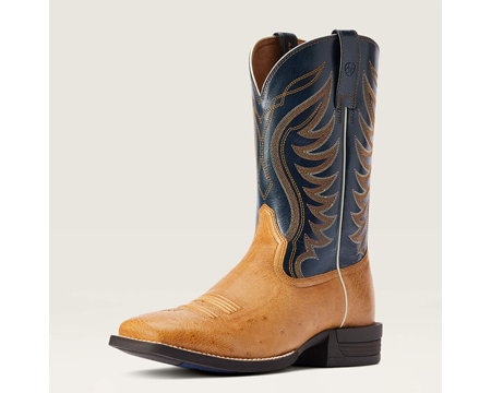 Ariat® Men's Reckoning Wide Square Toe Western Boot - Antique Saddle SQ Ostrich