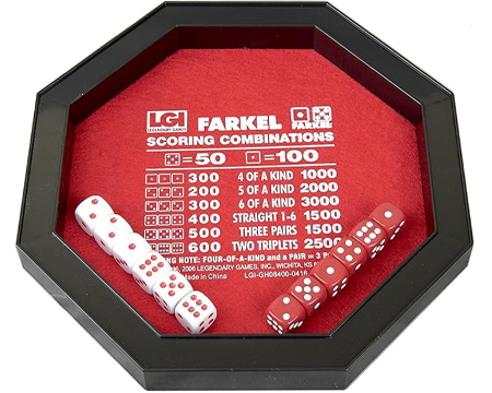 Farkel Game Rolling Tray Set