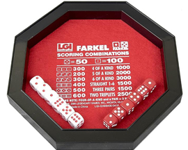 Farkel Game Rolling Tray Set