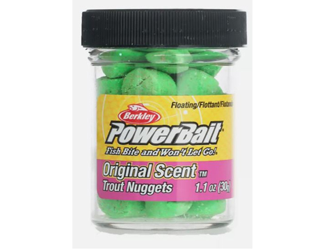 PowerBait® Trout Nuggets - Spring Green Glitter