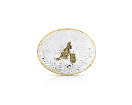 Montana Silversmiths® 2 Tone Small Barrel Racer Buckle