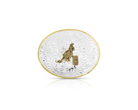 Montana Silversmiths® 2 Tone Small Barrel Racer Buckle