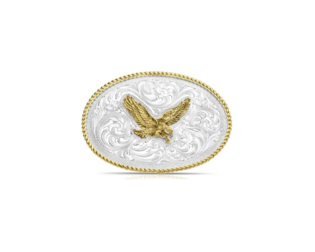 Montana Silversmiths® 2 Tone Oval Eagle Buckle