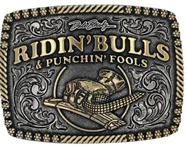 Montana Silversmiths® Dale Brisby Bulls & Fools Attitude Belt Buckle