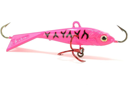 CLAM Tikka Mino 3/16 Glow Pink Tiger Ice Fishing Lure