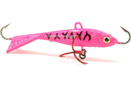 CLAM Tikka Mino 3/16 Glow Pink Tiger Ice Fishing Lure