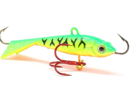 CLAM&reg; Tikka Mino Ice Fishing Lure - Glow Firetiger