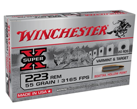 Winchester® .223 55GR BTHP Varmint & Target Ammo 